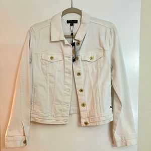 NWT White Tommy Hilfiger jean jacket size m medium NWT